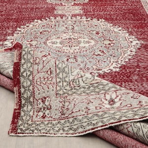 7x11 Vintage Oushak Rug: Handwoven Wool & Cotton Turkish Area Rug, Handmade Area Rug, Vintage Wool Rug, Oversize Rug, Floor Rug, Cute Rug