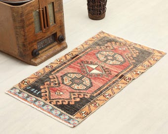 ヴィンテージトルコキリムラグ：2×2 カラフルな織り玄関マット - Etsy 日本