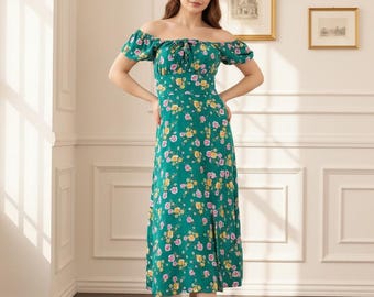 halter neck midi length dress Alice Floral Halter Midi Dress