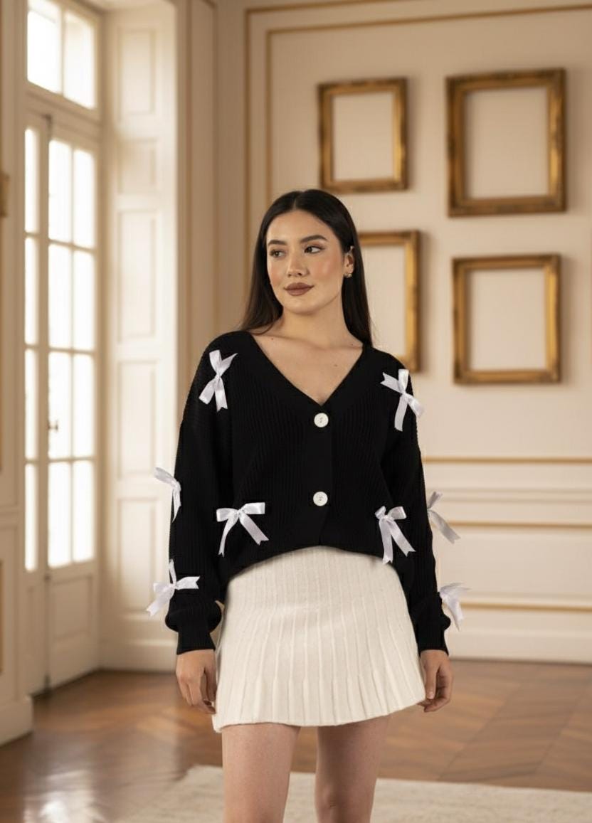 トップス CLANE ARRANGE RIBBON KNIT TOPS BLACK CLANE（クラネ）の「CLANE/クラネ/ARRANGE RIBBON KNIT TOPS（Tシャツ