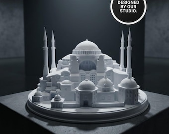Estatua de Santa Sofía | Modelo Arquitectónico Decoración de Mesa | Regalo de Historia Único | Escultura Miniatura | Arte de Oficina