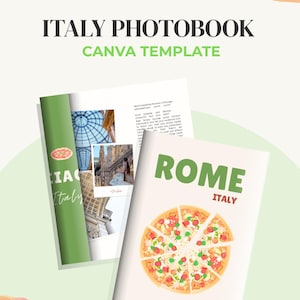 Rome Italy Photo Album Canvas Template Travel Photo Book, Luxury Printed Photo Book Coffee Table Coffee Table Photo Book Cover Travel Print Fully Customizable