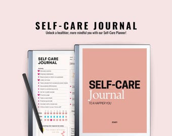 Ultimate digital Self-Care Journal suitable for Remarkable Paper Pro, Wellness Planner, Mood, Gratitude & Habit Tracker, daily workbook