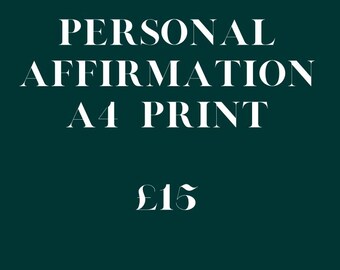 Personalised affirmation print/quotation print/ personalised print