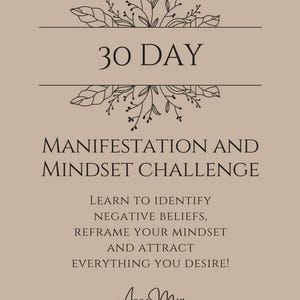 Manifestation and Mindset 30 day challenge