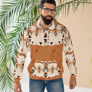 Aztec Hoodie Gift Pullover Hoodie Vintage Inspired Sweatshirt Aztec Pattern Hoodie Tribal Design Hoodie Gift for Friend Southwest Style