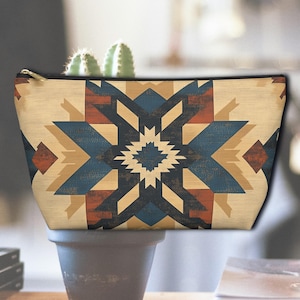 Azteken Muster Accessoire Täschchen Makeup Tasche Kulturbeutel Reiseveranstalter kleine Reißverschlusstasche Boho Geschenk