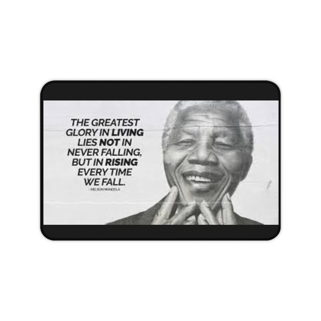 Nelson Mandela Quote Desk Mat | Inspirational Office Mouse Pad - Etsy