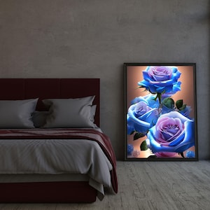 Diy Abstratct wall art, Canvas Painting set, Floral Painting, Acrrylic paint for beginners,Canvas painting kit, Easy canvas art
