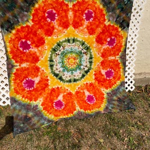 Tie dye mandala tapestry