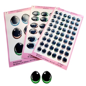 Adhesive Resin Doll Eyes BDE012 - Perfect for Clay, Felt, Fabric, Plastic, Ceramic, EVA, Paper, Plaster and other Crafters
