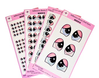 Adhesive Resin Doll Eyes BDE018 - Perfect for Clay, Felt, Fabric, Plastic, Ceramic, EVA, Paper, Plaster and other Crafters