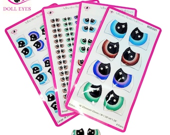 Adhesive Resin Eyes for Animal Dolls, Teddy Bears, Plush Crafts & DIY | BDE001 - Multiple sizes available