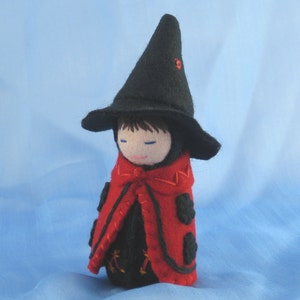 Ladybug Witch Doll Waldorf inspired image 1