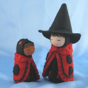 Ladybug Witch Doll Waldorf inspired image 5