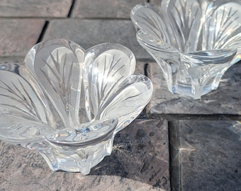 CRISTAL D'ARQUES 24% Lead Crystal Candlestick Holders (Set of 2 NIB)