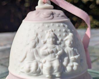 VINTAGE LLADRO 1987 Porcelain Christmas Bell Ornament