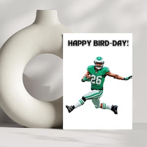 Saquon Barkley Adler Geburtstagskarte, lustige NFL Grußkarte für Adler Fans, Sofort-Download Geschenk, Adler Fan Geschenke