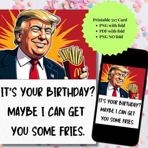 Lustige Geburtstagskarte von Trump, Lustige Geburtstagskarte von Trompeten, Lustiger Trumpf, Digitaler Download, Humorvolles Geburtstagsgeschenk für Trumpf