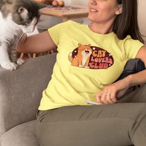 Cat Lovers Club Unisex Tee, Cat Graphic Tee, Cat T-Shirt, Animal Lover Gift, Cat Mom Shirt