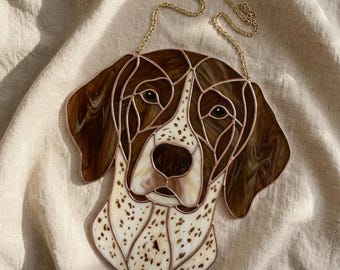 German Shorthaired Pointer Stained Glass Suncatcher, Dog Lover Gift, Pet Memorial (Digital Download)