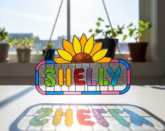 Custom Name Stained Glass Suncatcher Pattern