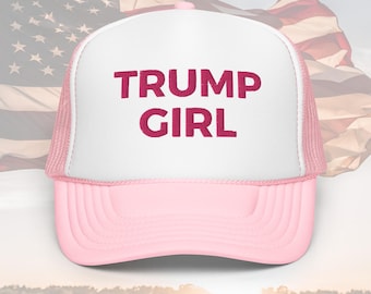 Gorra rosa de Trump para niña Gorra de camionero Trump 2024 Make America Great Again Trump para presidente Regalos para mamá Regalo republicano MAGA Mujeres para Trump