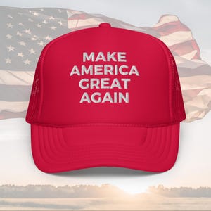 Machen Sie Amerika wieder großartig Hut Rot MAGA 2024 Cap Klassisches Trump Geschenk für Papa Geschenk für Opa Trump Anhänger patriotischer Hut Trucker Cap Männer