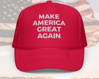 Make America Great Again Hat Red MAGA 2024 Cap Classic Trump gift for Dad gift for Grandpa Trump supporter patriotic hat trucker cap men