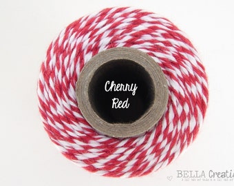 Cherry Red Bakers Twine by Timeless Twine - 1 Spool (160 Yards)