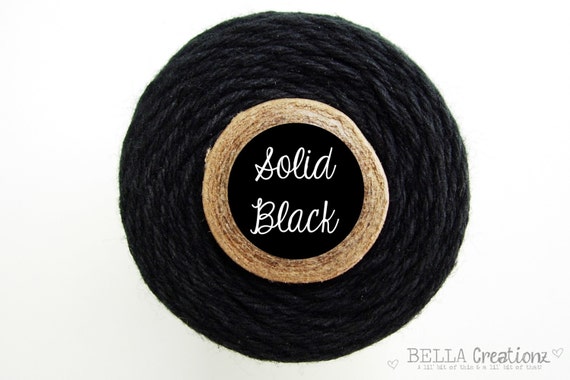 Solid Black Bakers Twine by Timeless Twine