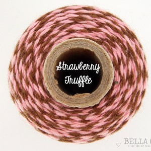 Fio de padeiro rosa e marrom da Timeless Twine - Trufa de morango