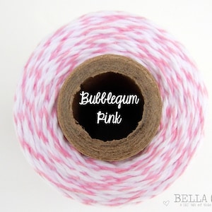 PINK Twine - Bubble Gum Pink Bakers Twine by Timeless Twine