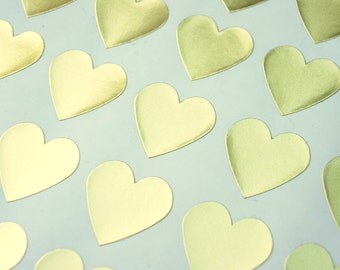 Metallic Gold Heart Stickers - Envelope Seals