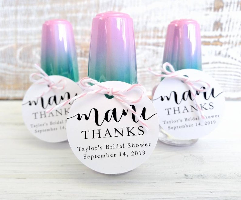 Mani Thanks Tag Nail PolishTags Wedding Favors Bridal Shower Favor Baby Shower Favors Favor Tags l Thank You Favor Tags MT001 image 1