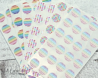 Rainbow Assortment Reinforcement Stickers, Filofax Planner stickers