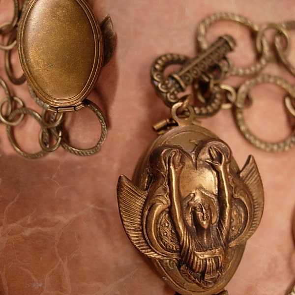 reserved for MARL Art nouveau 4 fold Locket