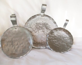 Vintage Hammered Aluminum Recycled Stamped USA Various Design Handles Trays Candles Serving Trinkets Home and Living Vintage Home Accents