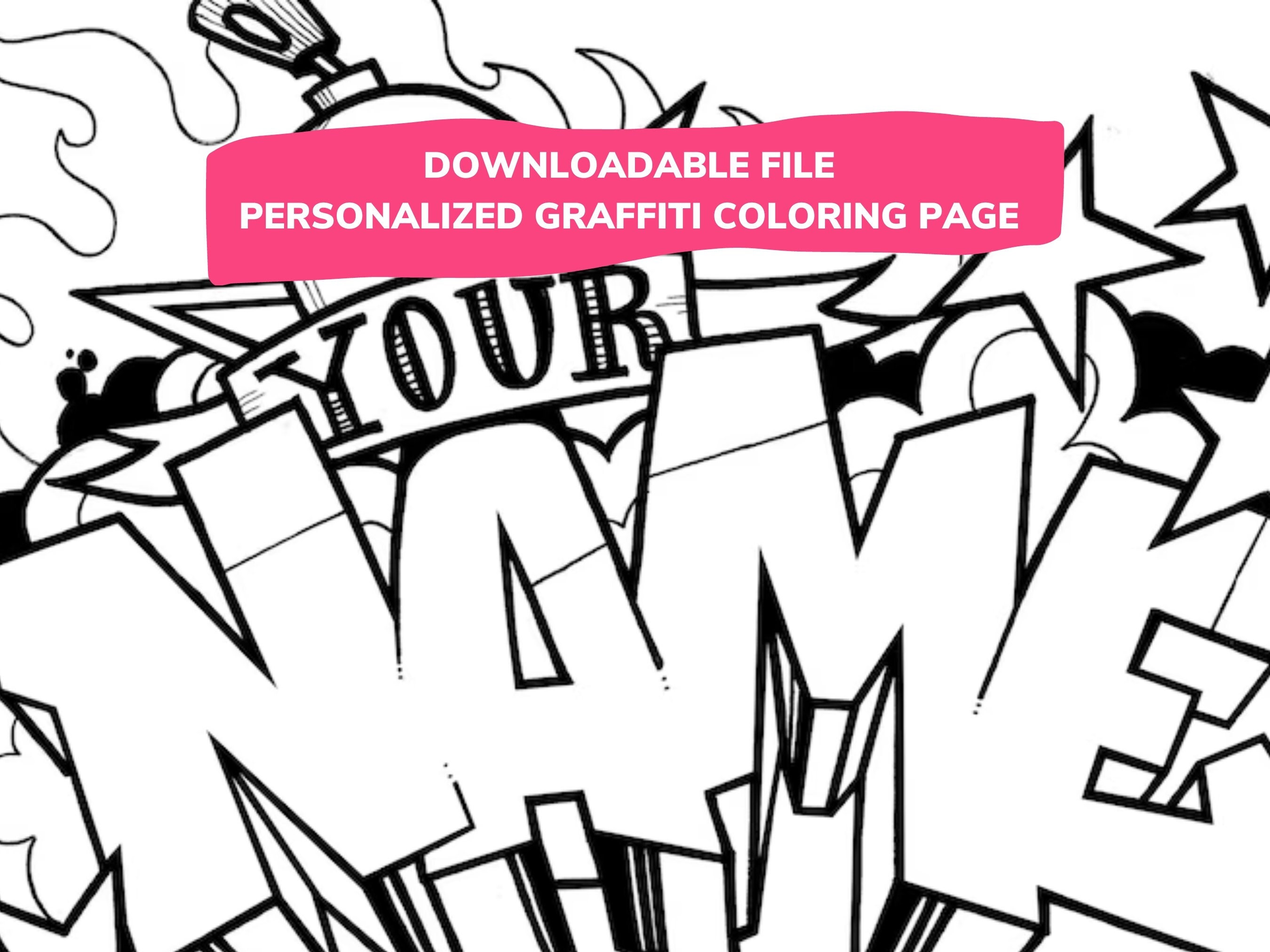 Coloring Pages Graffiti Names
