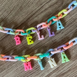 Personalized Pastel Chain Link Name Necklace
