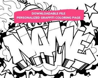 DOWNLOADABLE - Personalisierte Graffiti Malseite