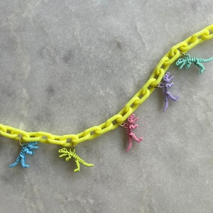 Dino Charm Necklace - Chain Link
