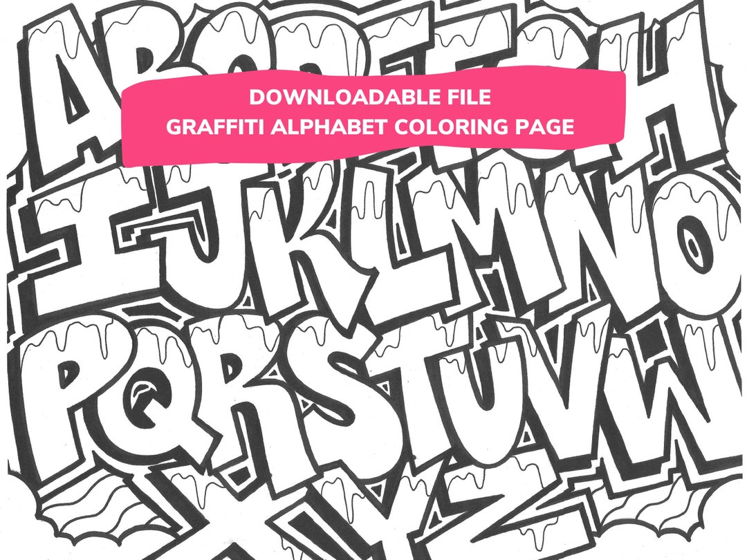 Fun hand drawn alphabet lore children's show coloring page black and white printable art