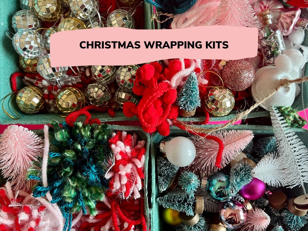 Curated Christmas Gift Wrapping Kit & Toppers Etsy