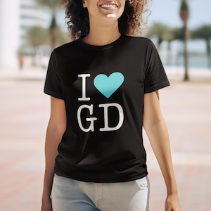 I Love GD G-Dragon Unisex Cotton Shirt, Cute Graphic Tee, Casual Wear, Music Gift for Kpop Fans, Music Fashion, Kpop Style, Black T-shirt