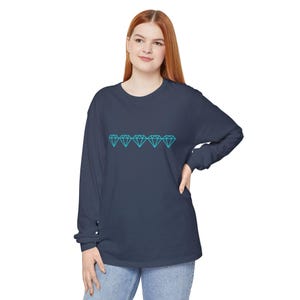 SHINee Diamond Graphic Long Sleeve Tee: Unisex Cotton Top