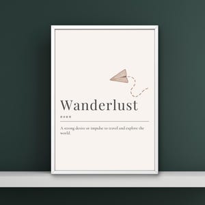Impresión de definición de pasión por los viajes / Arte mural de viajes / Póster tipográfico minimalista / Decoración con cita de aventuras / Descarga digital