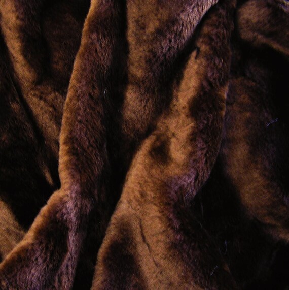 FUR SAMPLE BROWN Fur Faux Fabric Brown Bear Faux Fur Cat