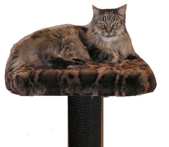 The only Scratching Post that will Last for the Life of your Cat Midcentury Modern Furniture 2 Ft High CAT SCRATCHING POST with Perch..