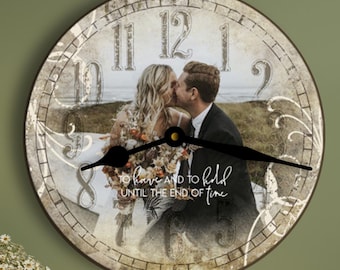 Personalized Photo Clock – Daughter Wedding Gift, First Anniversary